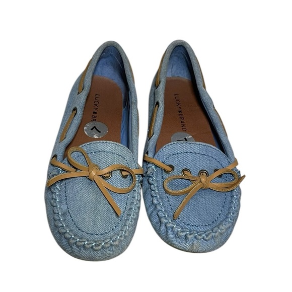 Lucky Brand Shoes - Lucky Brand denim loafers leather bows blue 7